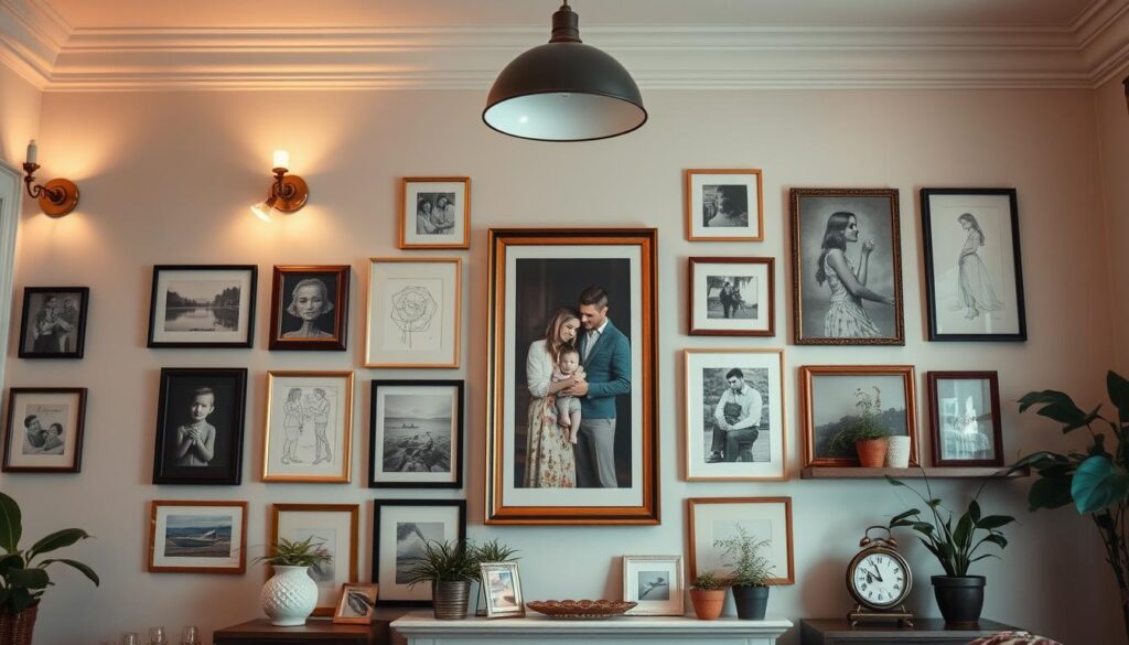 gallery wall with personal touches
